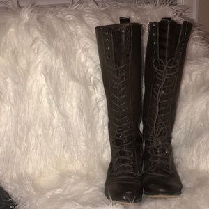 Knee high brown boots